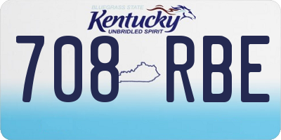 KY license plate 708RBE
