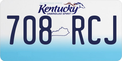 KY license plate 708RCJ