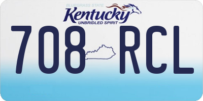 KY license plate 708RCL