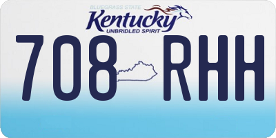 KY license plate 708RHH