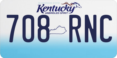 KY license plate 708RNC