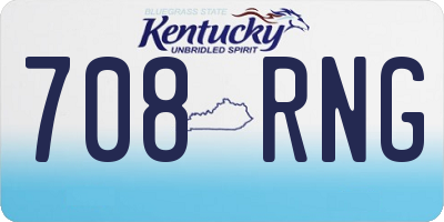 KY license plate 708RNG
