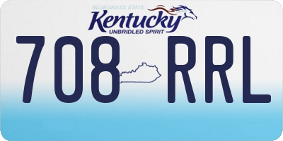 KY license plate 708RRL