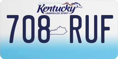 KY license plate 708RUF