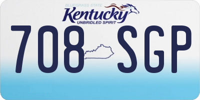 KY license plate 708SGP