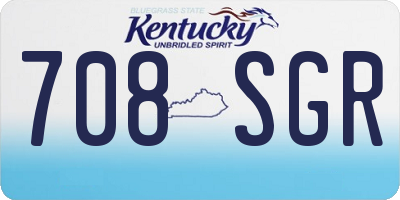 KY license plate 708SGR