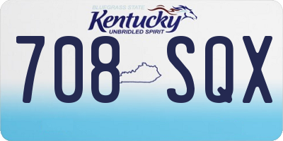 KY license plate 708SQX