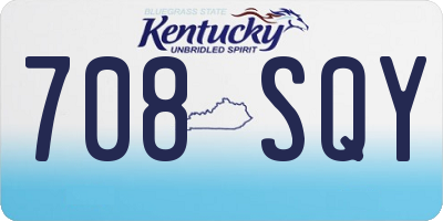 KY license plate 708SQY