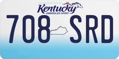 KY license plate 708SRD