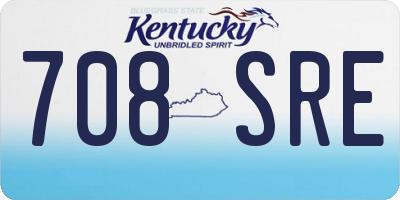 KY license plate 708SRE