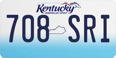 KY license plate 708SRI