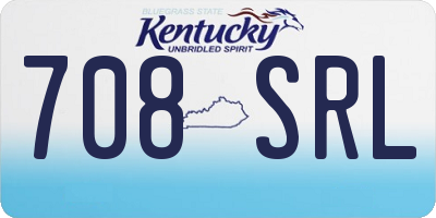 KY license plate 708SRL