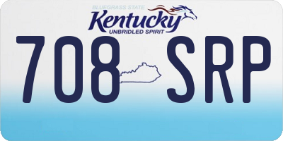 KY license plate 708SRP