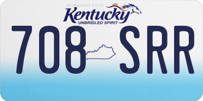 KY license plate 708SRR