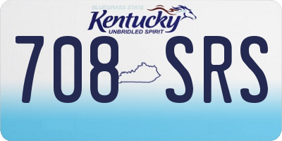 KY license plate 708SRS