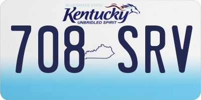 KY license plate 708SRV