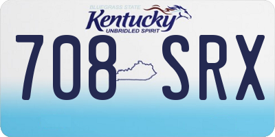 KY license plate 708SRX