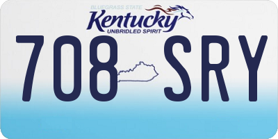 KY license plate 708SRY
