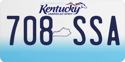 KY license plate 708SSA