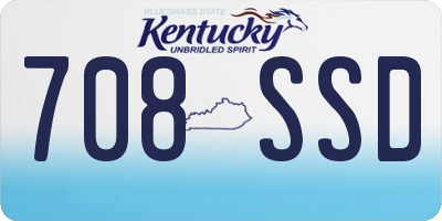 KY license plate 708SSD