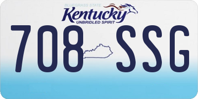 KY license plate 708SSG