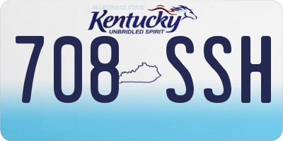 KY license plate 708SSH