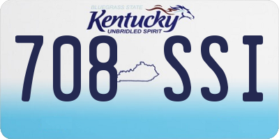 KY license plate 708SSI