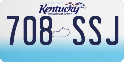 KY license plate 708SSJ