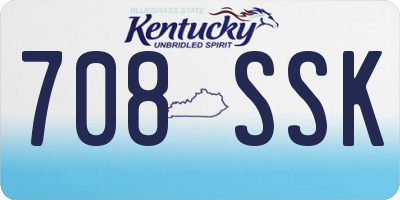 KY license plate 708SSK