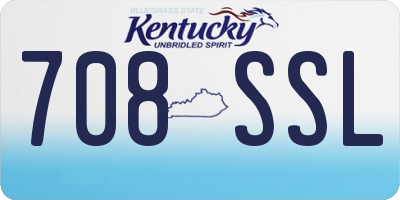 KY license plate 708SSL