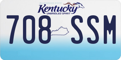 KY license plate 708SSM