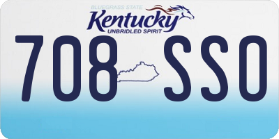KY license plate 708SSO