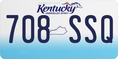 KY license plate 708SSQ