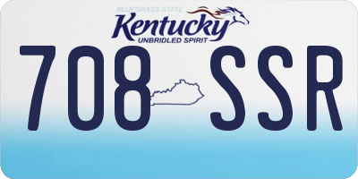 KY license plate 708SSR