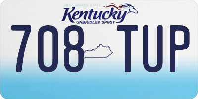 KY license plate 708TUP
