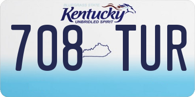 KY license plate 708TUR
