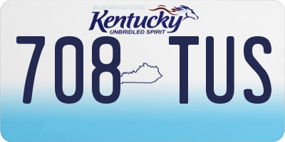 KY license plate 708TUS