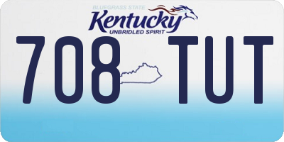 KY license plate 708TUT