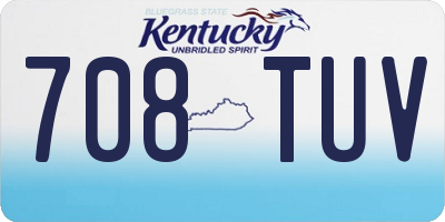 KY license plate 708TUV