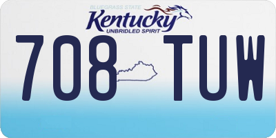 KY license plate 708TUW