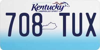 KY license plate 708TUX