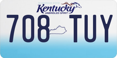 KY license plate 708TUY