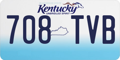 KY license plate 708TVB