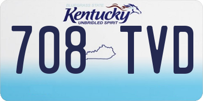 KY license plate 708TVD