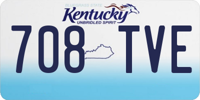 KY license plate 708TVE