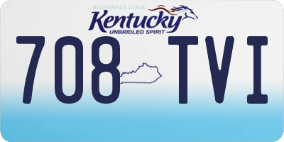 KY license plate 708TVI