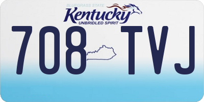 KY license plate 708TVJ