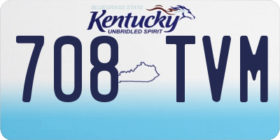 KY license plate 708TVM