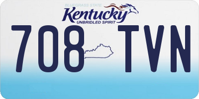 KY license plate 708TVN