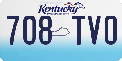 KY license plate 708TVO